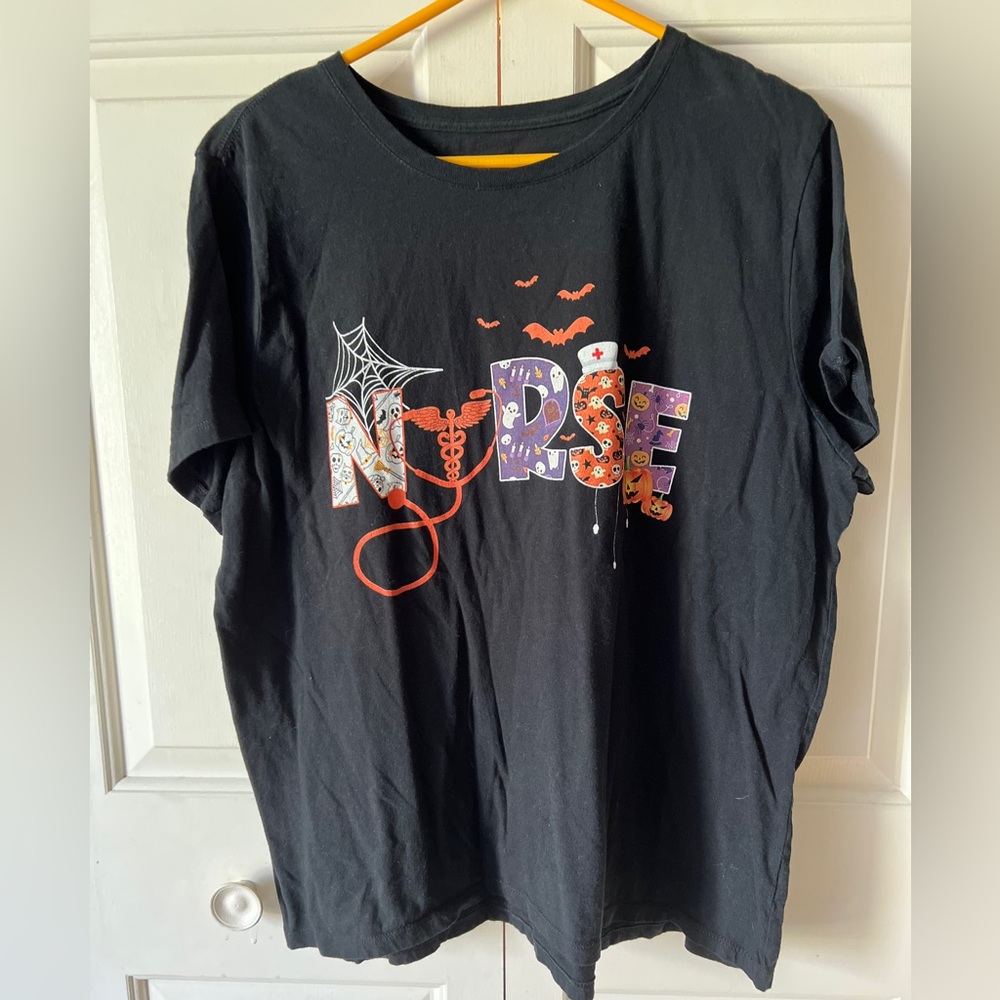 Black Halloween Nurse T-Shirt